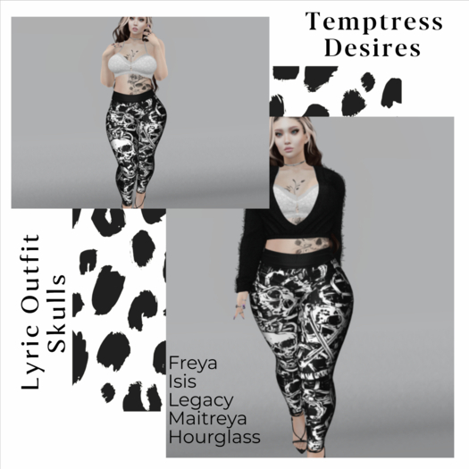 ~TD~ Lyric Outfit-Skulls-ADD
