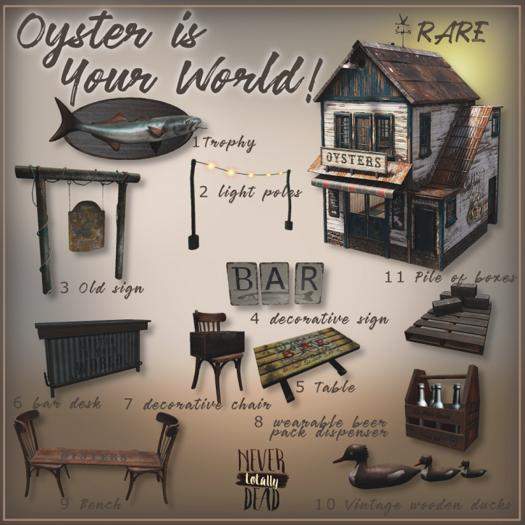 Oyster is Your World- 5  Table