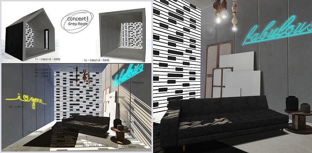 Concept} 10 - Grey Room Cabin A  - RARE