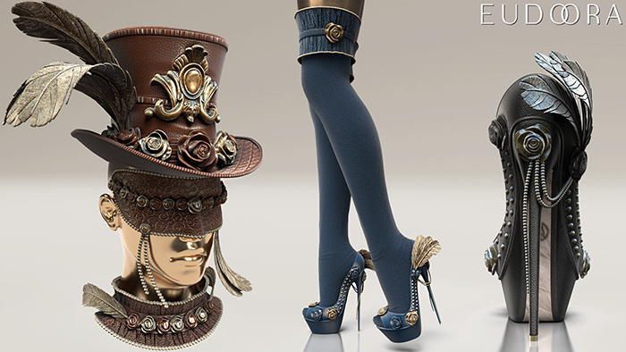 Eudora3D Anabelle Stockings (Maitreya) Red