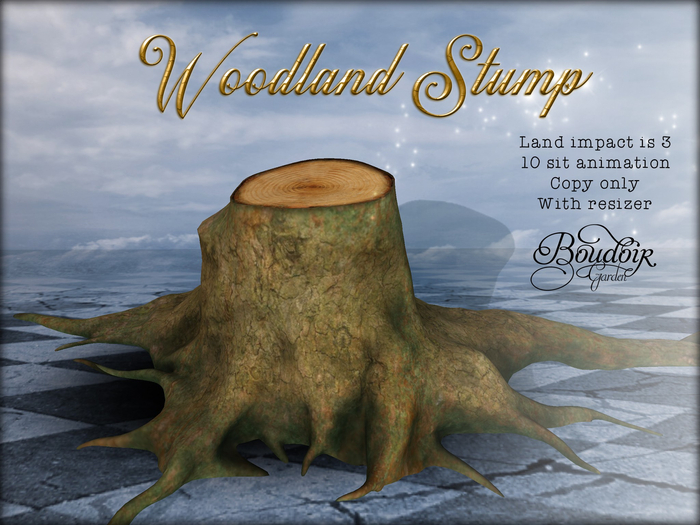Boudoir Garden-Woodland Stump