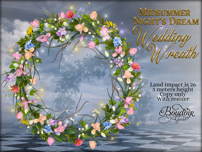 Boudoir Garden-Midsummer Night's Dream Wedding Wreath