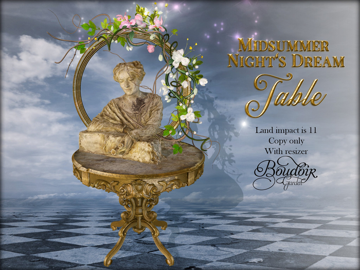 Boudoir Garden-Midsummer Night's Dream Table