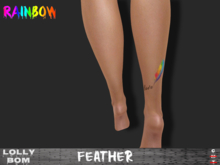 LOLLY's BOM things... [tattoo]  RAINBOW feather (ankle)