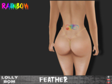 LOLLY's BOM things... [tattoo]  RAINBOW feather (waist)