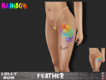 LOLLY's BOM things... [tattoo] RAINBOW feather (leg)