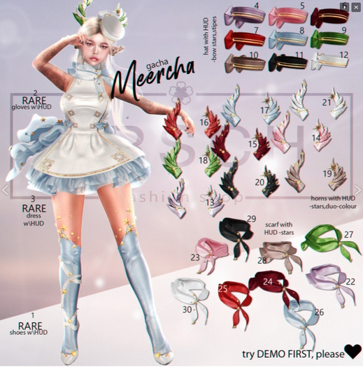 08. ERSCH - Meercha Gacha {unrigged} hat -blue-