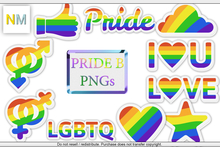 Pride B Decorative PNGs Kit 10 Seamless Textures NM