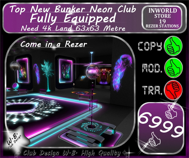 * New * Fully Equipped * Neon Bunker Club *