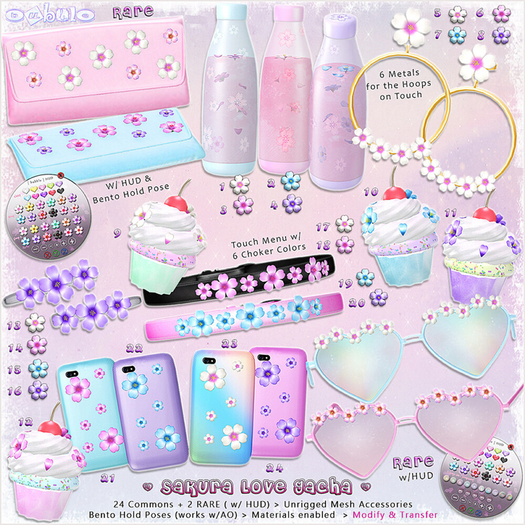 [ bubble ] 8- Sakura Hoops -Purple