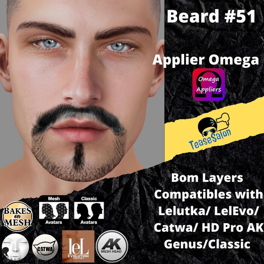 #TS# Beard #51 BOM - Lel Evo/Catwa HD Pro/AK/ Classic