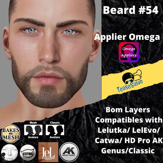 #TS# Beard #54 BOM - Lel Evo/Catwa HD Pro/AK/ Classic