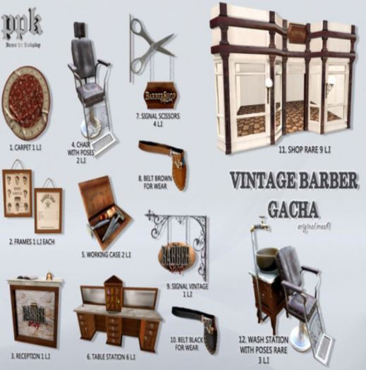 PPK Vintage Barber gacha - Signal Scissors