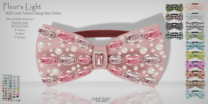 Fleur's Light - Bow Choker - TxChnge by Chop Zuey Couture Jewellery