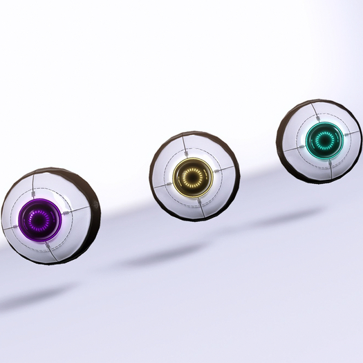 Black Unit Eye Cyber Set For Furry Heads