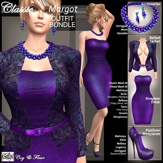 C&F Margot Classic Fashion OUTFIT BUNDLE - Violet