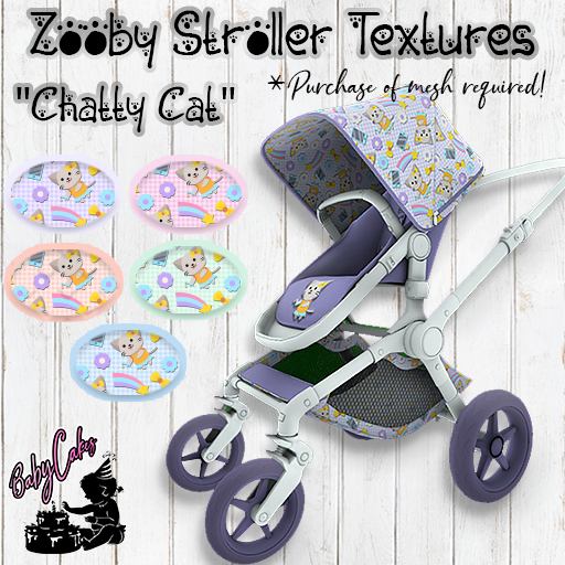 * BabyCakes Zooby Stroller Textures - Chatty Cat