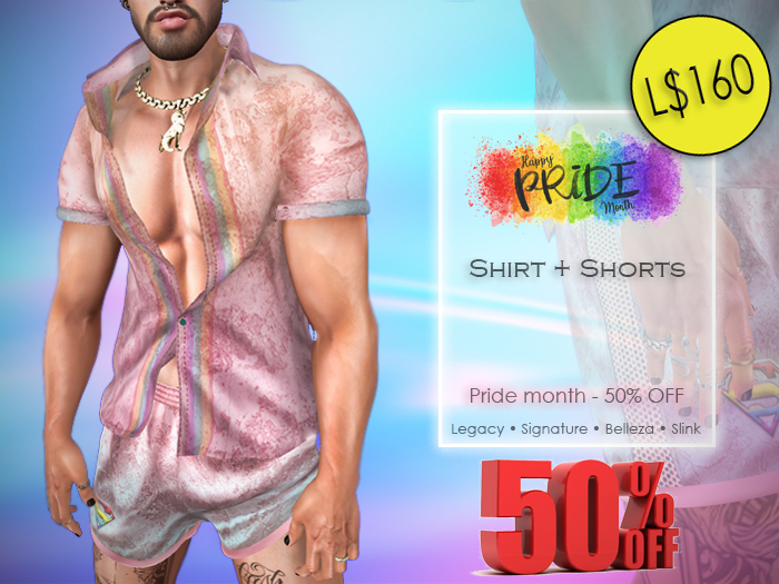 [ Pride Summer outfit ] - Shirt and Shorts