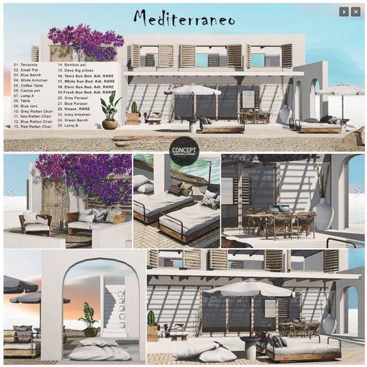 Concept} *13. Mediterraneo. Red Rattan chair