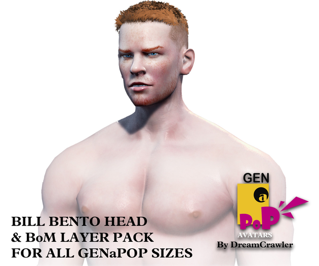 GENaPOP BILL Human Head + BoM Layer Pack