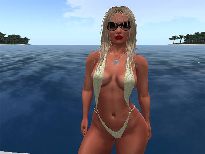 Floral Yellow Swimsuit