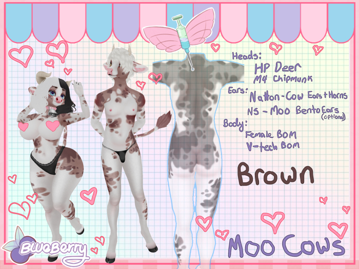 Blueberry - Cow - Brown