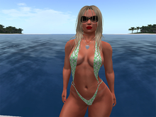 Floral Green Swimsuit V2