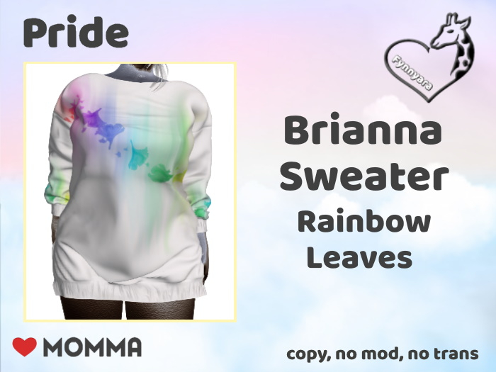 Pride sweater rainbow leaves momma