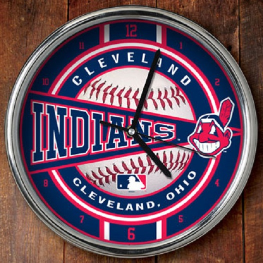 Sports Clock-Baseball-Cleveland