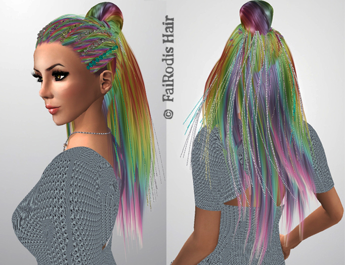 FaiRodis Merilyn hair rainbow with flairs decoration pack