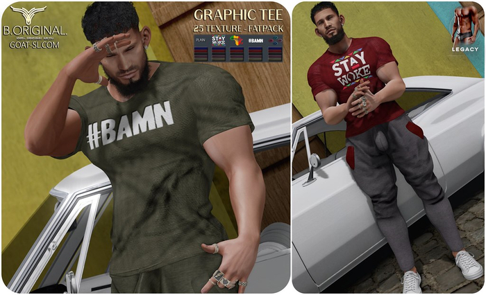 B.ORIGINAL. LEGACY GRAPHIC TEE - 25 Texture Fatpack