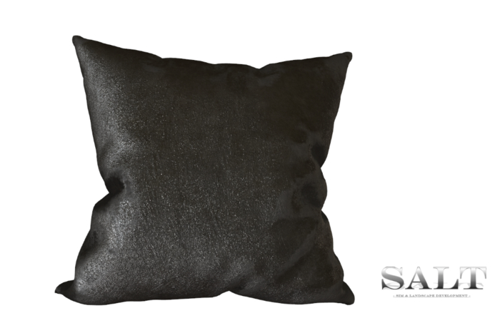 [SALT] - cushion - black leather 