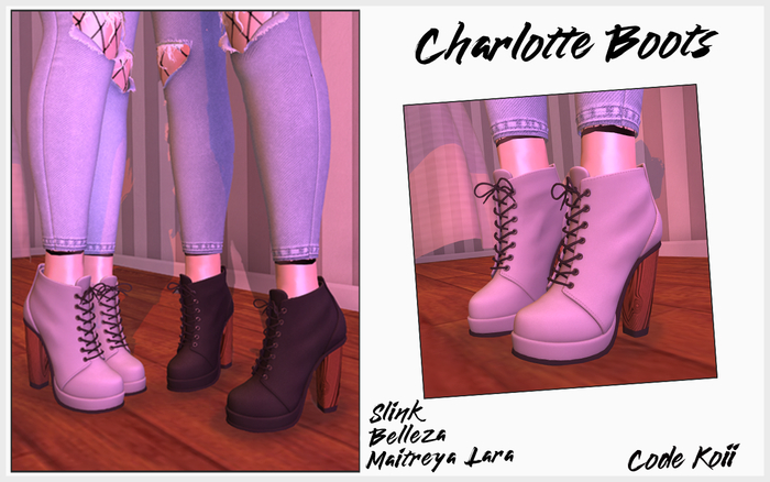 [CodeKoii] Charlotte Boots - White