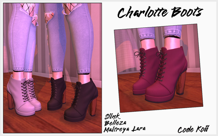 [CodeKoii] Charlotte Boots - Purple