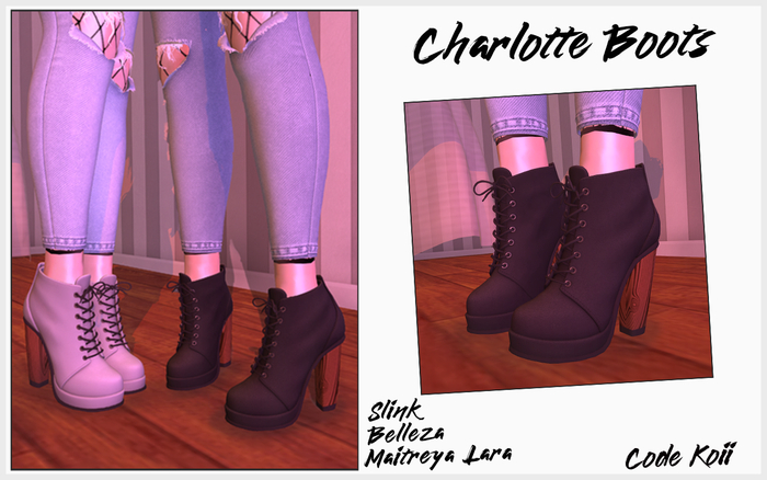 [CodeKoii] Charlotte Boots - Black