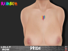 LOLLY's BOM things... [tattoo] RAINBOW pride (chest) *unisex*