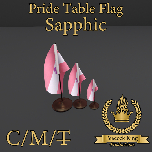 (PKP) Pride Table Flags - Sapphic