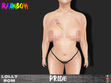 LOLLY's BOM things... [tattoo] RAINBOW pride (chest) *unisex*