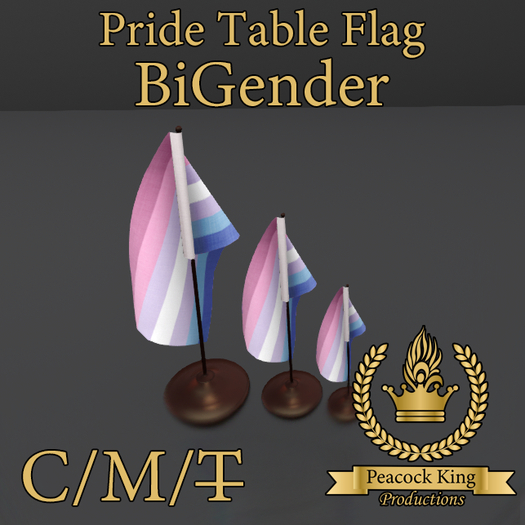(PKP) Pride Table Flags - Bi-Gender