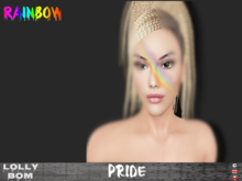 LOLLY's BOM things... [tattoo] RAINBOW pride (face) *unisex*