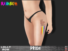 LOLLY's BOM things... [tattoo] RAINBOW pride (leg) *unisex*