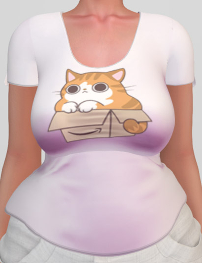 ~Bun in the Oven~Cat in Da Box Tee[ADD OR REZ]