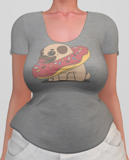~Bun in the Oven~ Donut Pug Tee[ADD OR REZ]