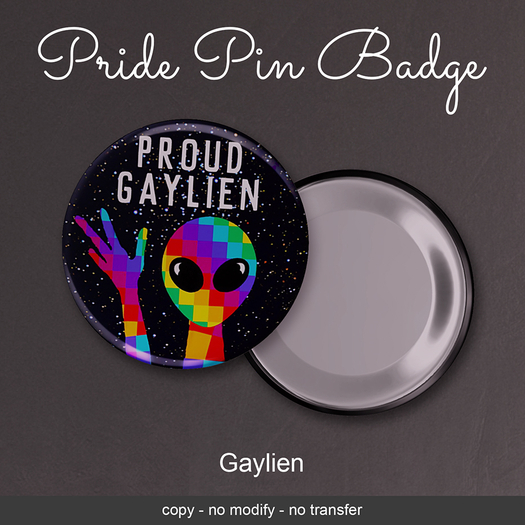 LeMomo: Pride Pin Badge - Gaylien