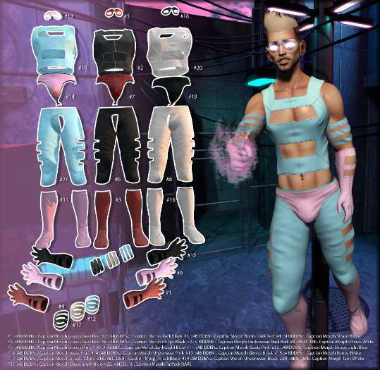 #17.::4BIDDEN::. Caption Morph Straps  WHITE(Jake)