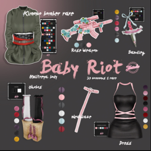 *Tentacio* Baby riot bandleg lila