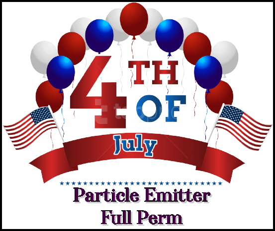 D-Sin Happy 4th of July Banner Particle Emitter