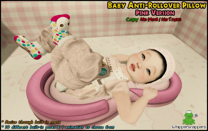 ! Whippersnappers ! - Baby Positioning Pillow Pink 