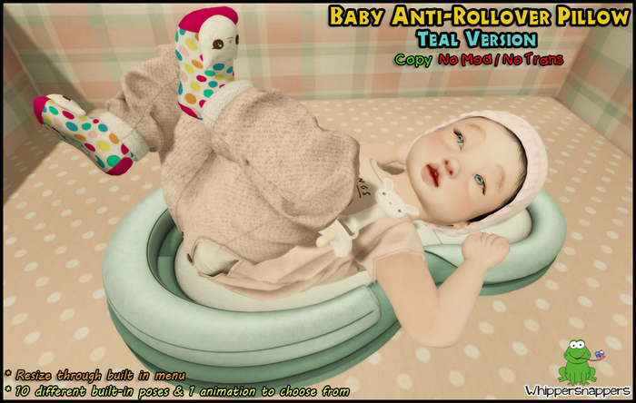 ! Whippersnappers ! - Baby Positioning Pillow Teal 