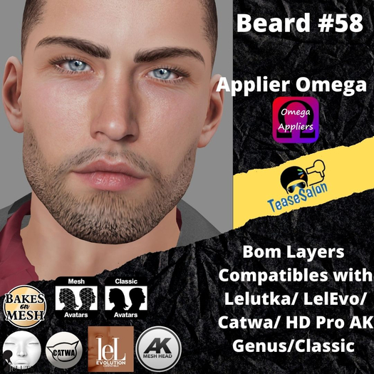 #TS# Beard #58 BOM - Lel Evo/Catwa HD Pro/AK/ Classic